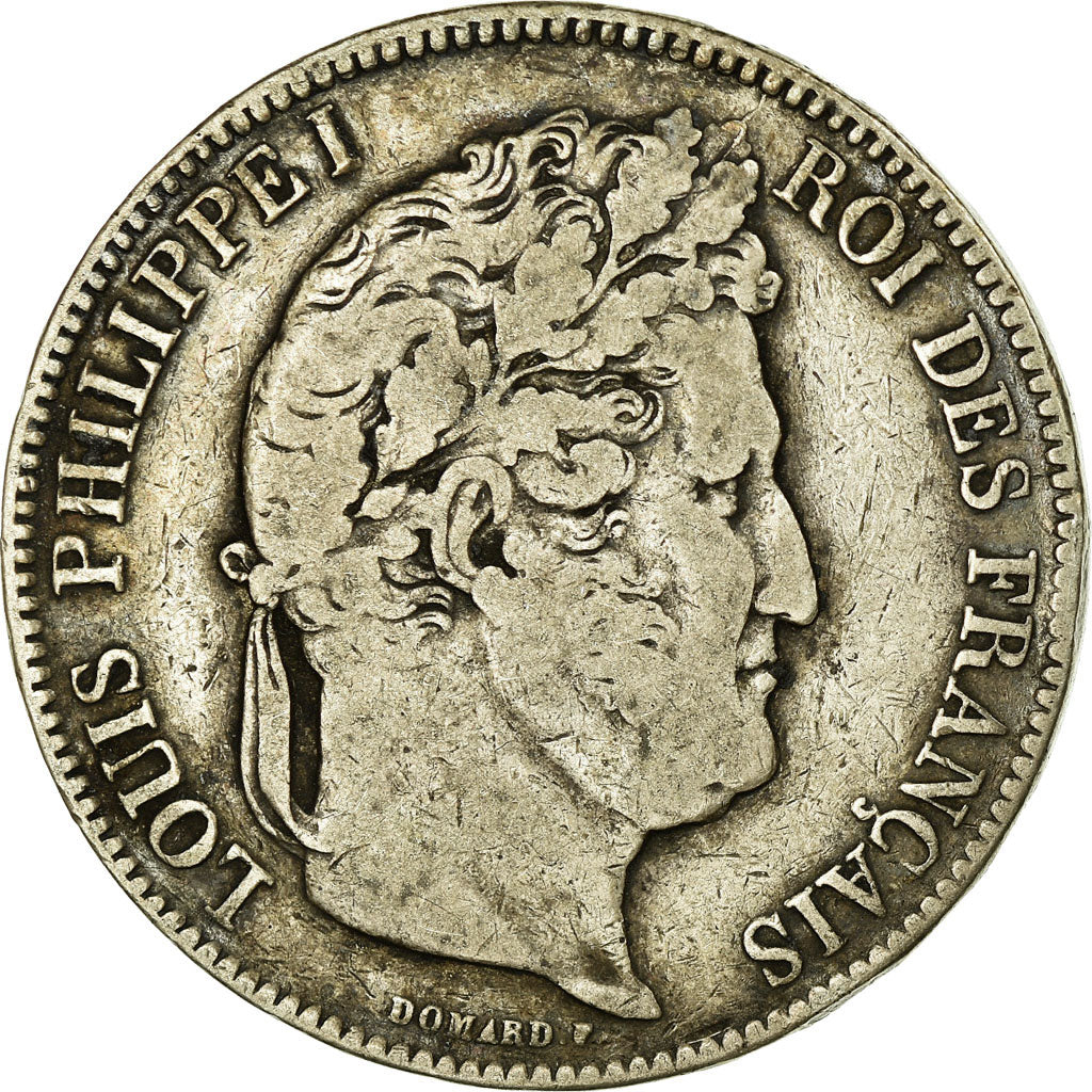 Munten, Frankrijk, Louis-Philippe, 5 Francs, 1842, Lille, FR, Zilver, KM:749.13