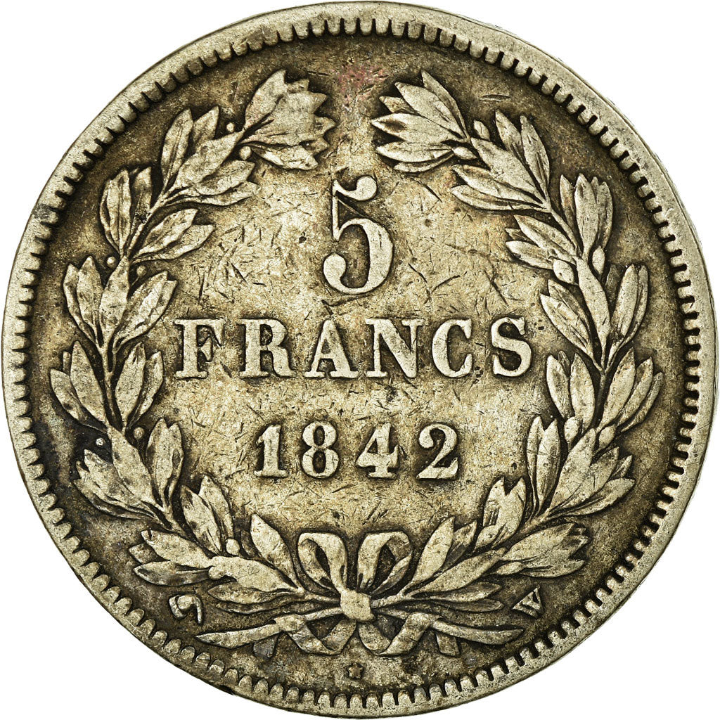 Munten, Frankrijk, Louis-Philippe, 5 Francs, 1842, Lille, FR, Zilver, KM:749.13