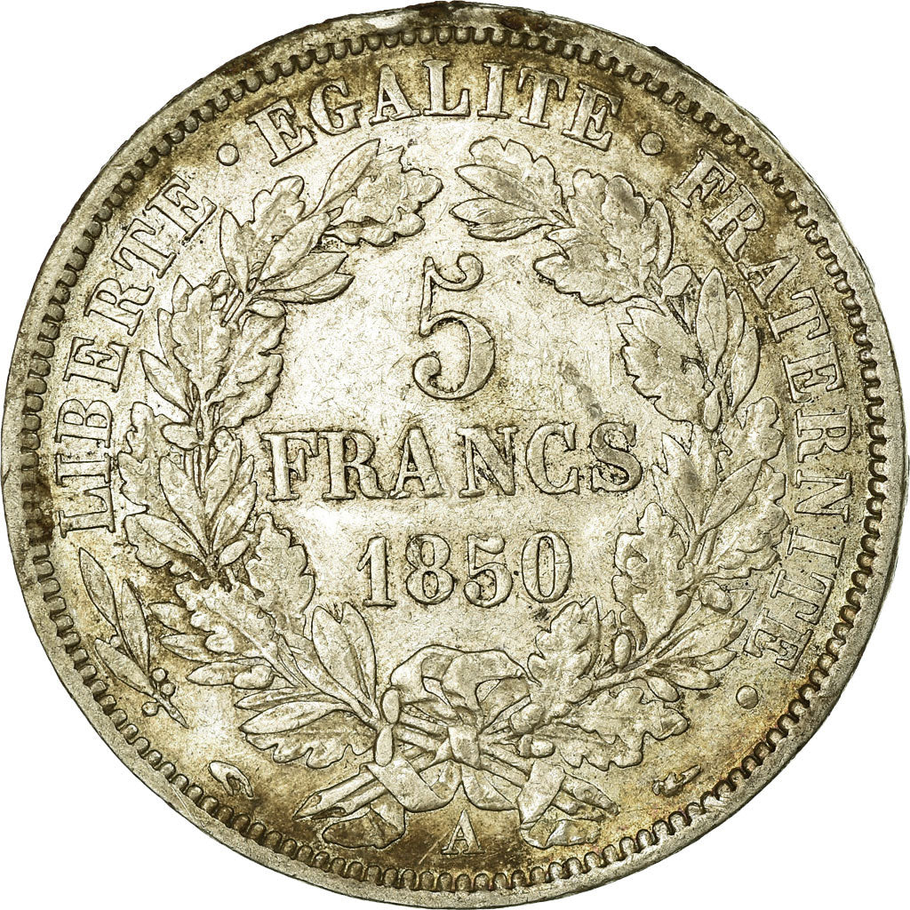 Moneta, Francja, Cérès, 5 Francs, 1850, Paris, EF(40-45), Srebro, KM:761.1
