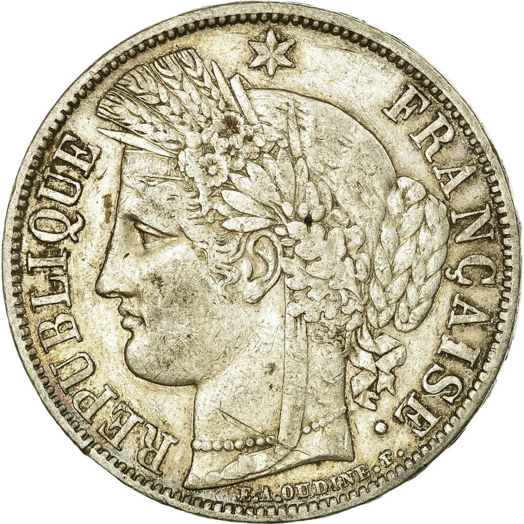 Moneta, Francia, Cérès, 5 Francs, 1850, Paris, BB, Argento, KM:761.1