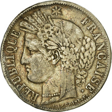 Moneta, Francia, Cérès, 5 Francs, 1851, Paris, MB+, Argento, KM:761.1