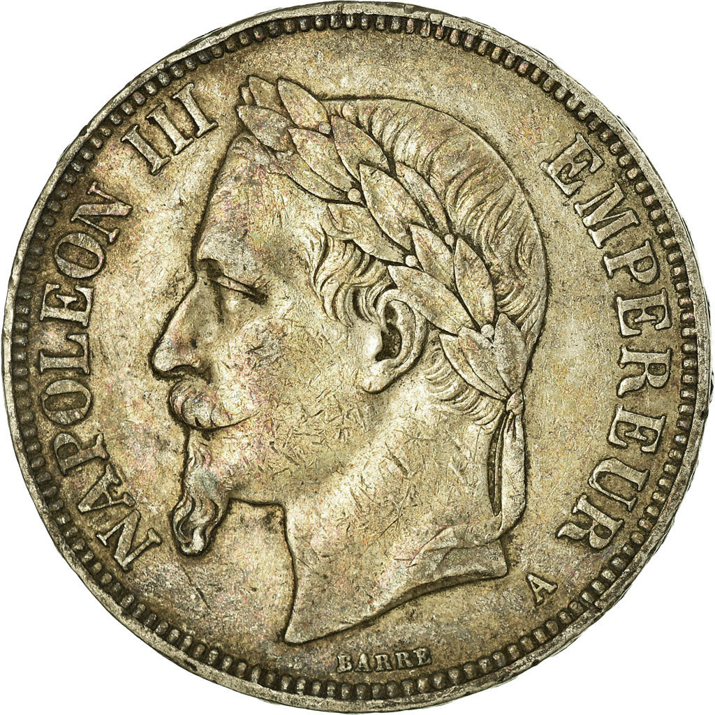 Moneta, Francia, Napoleon III, Napoléon III, 5 Francs, 1870, Paris, BB