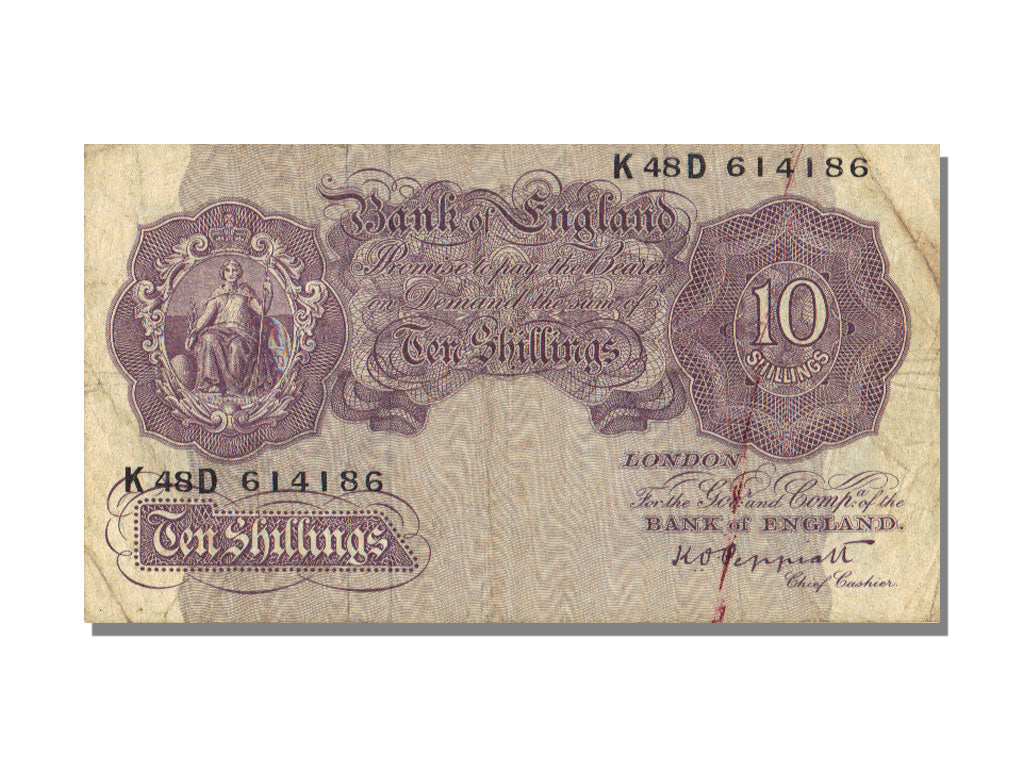Banconote, Gran Bretagna, 10 Shillings, KM:366, BB