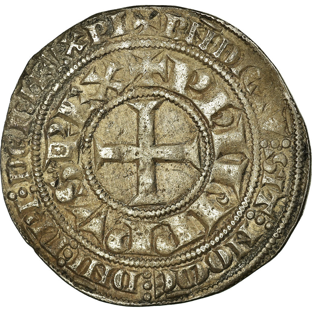 Moneta, Francia, Philip IV, Gros Tournois, BB, Argento, Duplessy:213