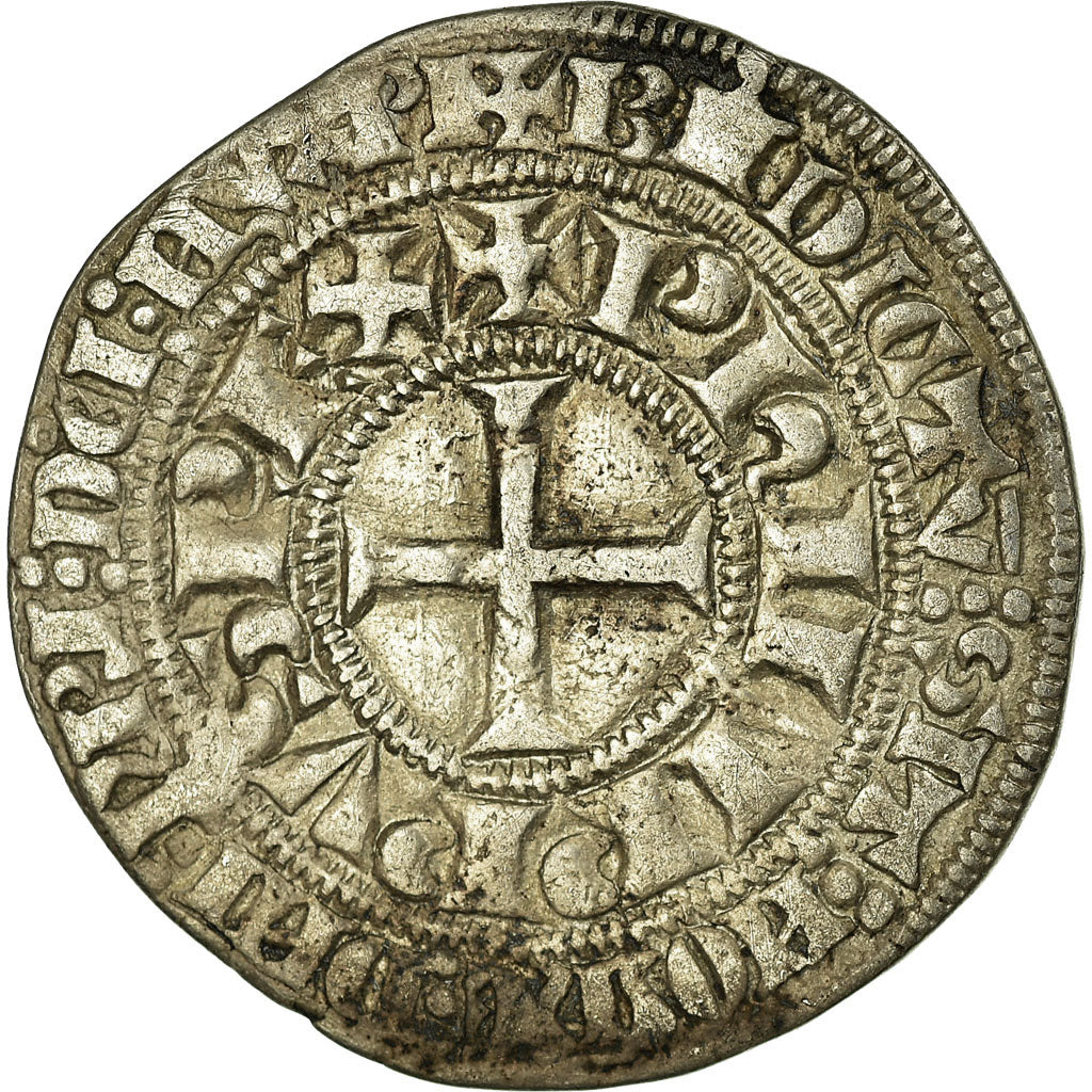 Munten, Frankrijk, Filip IV, Gros Tournois, ZF, Zilver, Duplessy:213