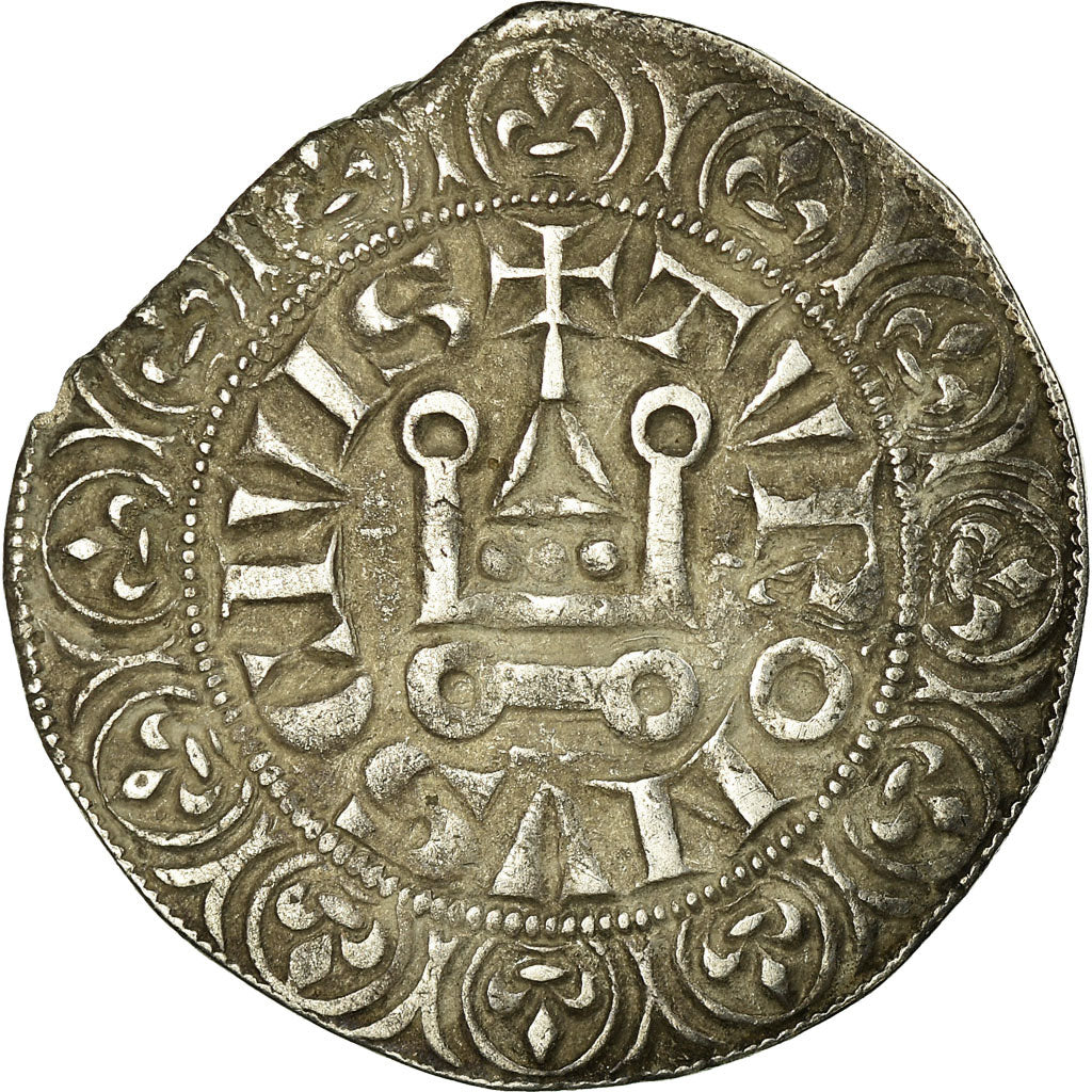 Munten, Frankrijk, Filip IV, Gros Tournois, ZF, Zilver, Duplessy:213