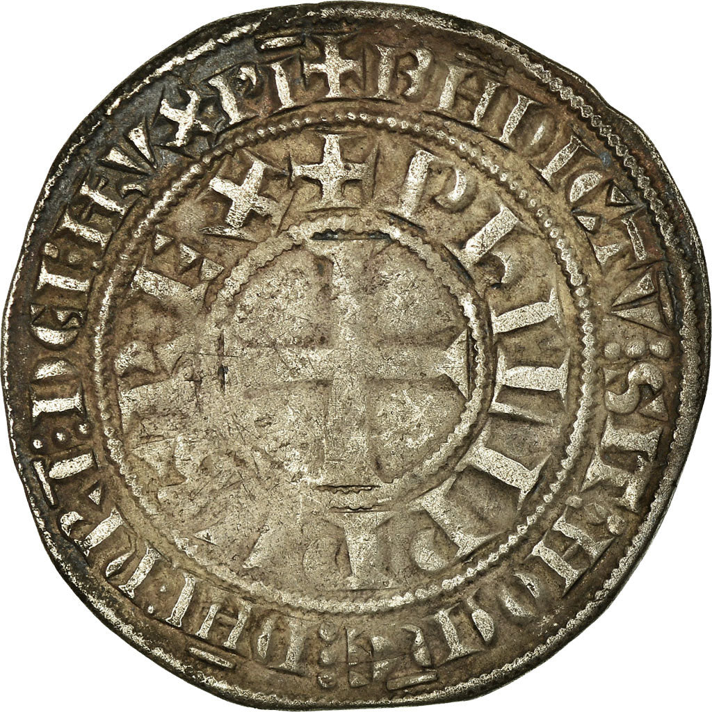 Münze, Frankreich, Philip IV, Gros Tournois, S+, Silber, Duplessy:213