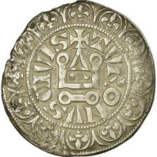Moeda, França, Philip IV, Gros Tournois, VF(30-35), Prata, Duplessy:213