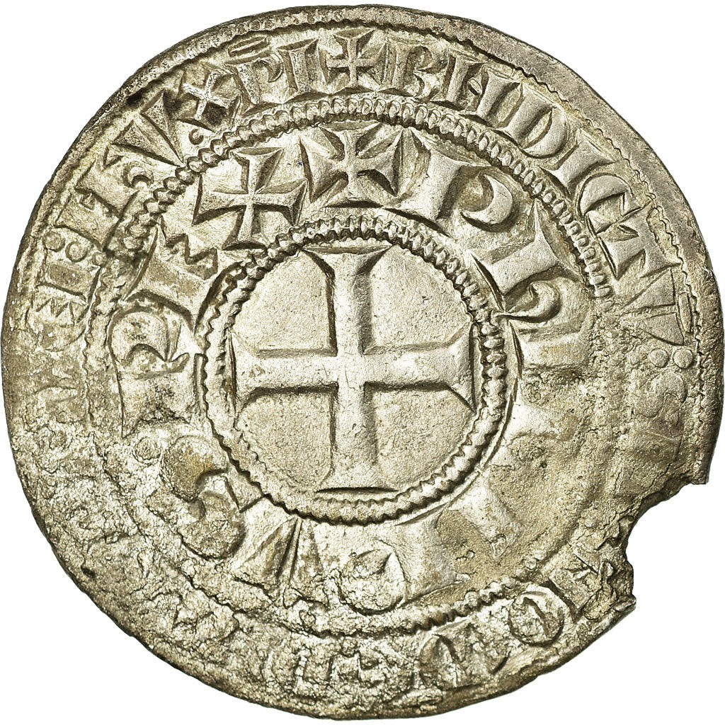 Munten, Frankrijk, Filip IV, Gros Tournois, FR+, Zilver, Duplessy:213