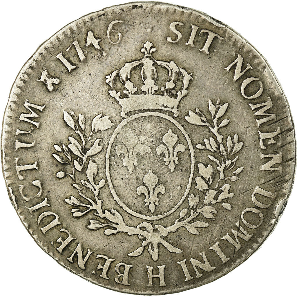 Monnaie, France, Louis XV, Écu au bandeau, 1746, La Rochelle, Très rare, TB+