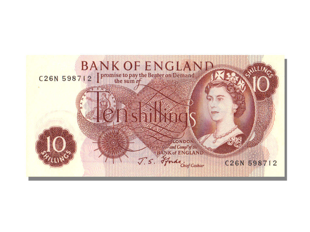Great Britain, 10 Shillings, KM #373c, UNC(65-70), C26N
