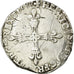 Moeda, França, Henri III, 1/4 Ecu, 1587, Paris, VF(30-35), Prata, Sombart:4662