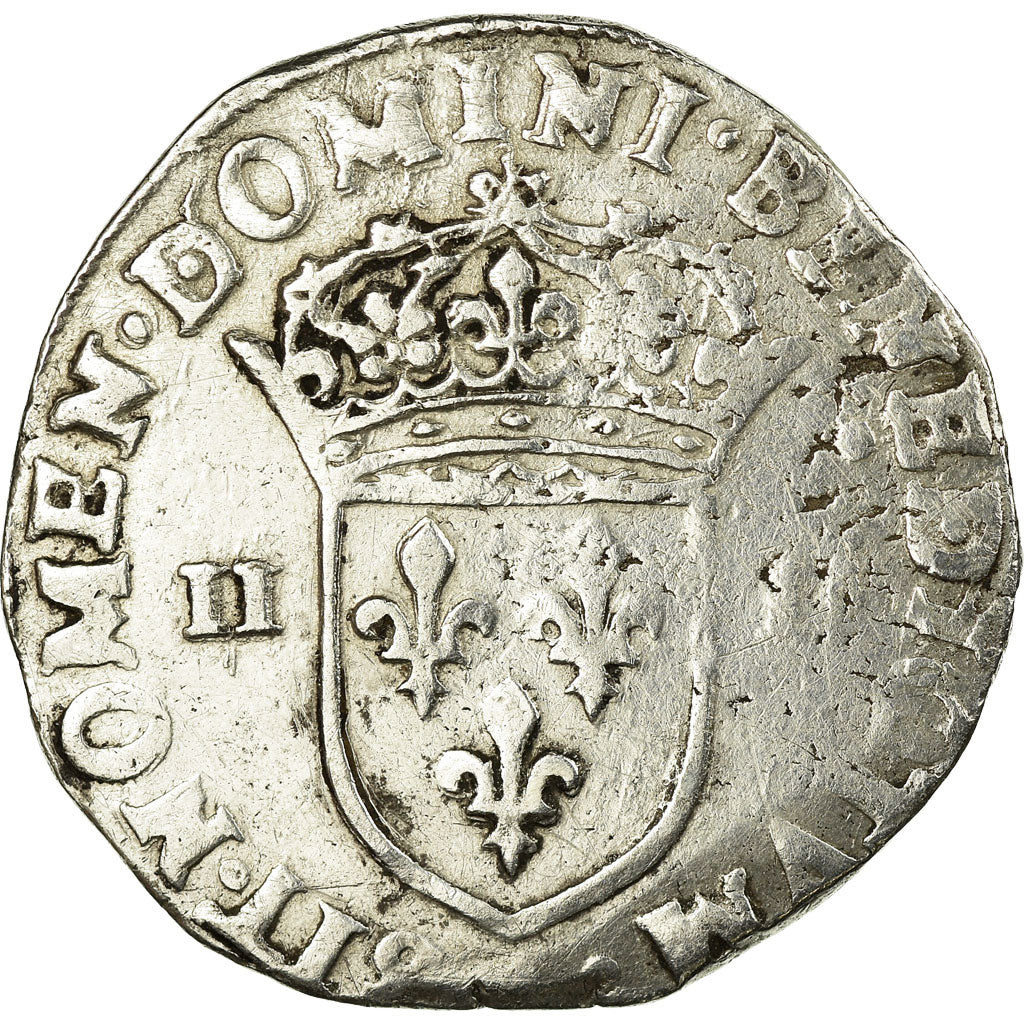 Moneta, Francia, Henri III, 1/4 Ecu, 1587, Paris, MB+, Argento, Sombart:4662
