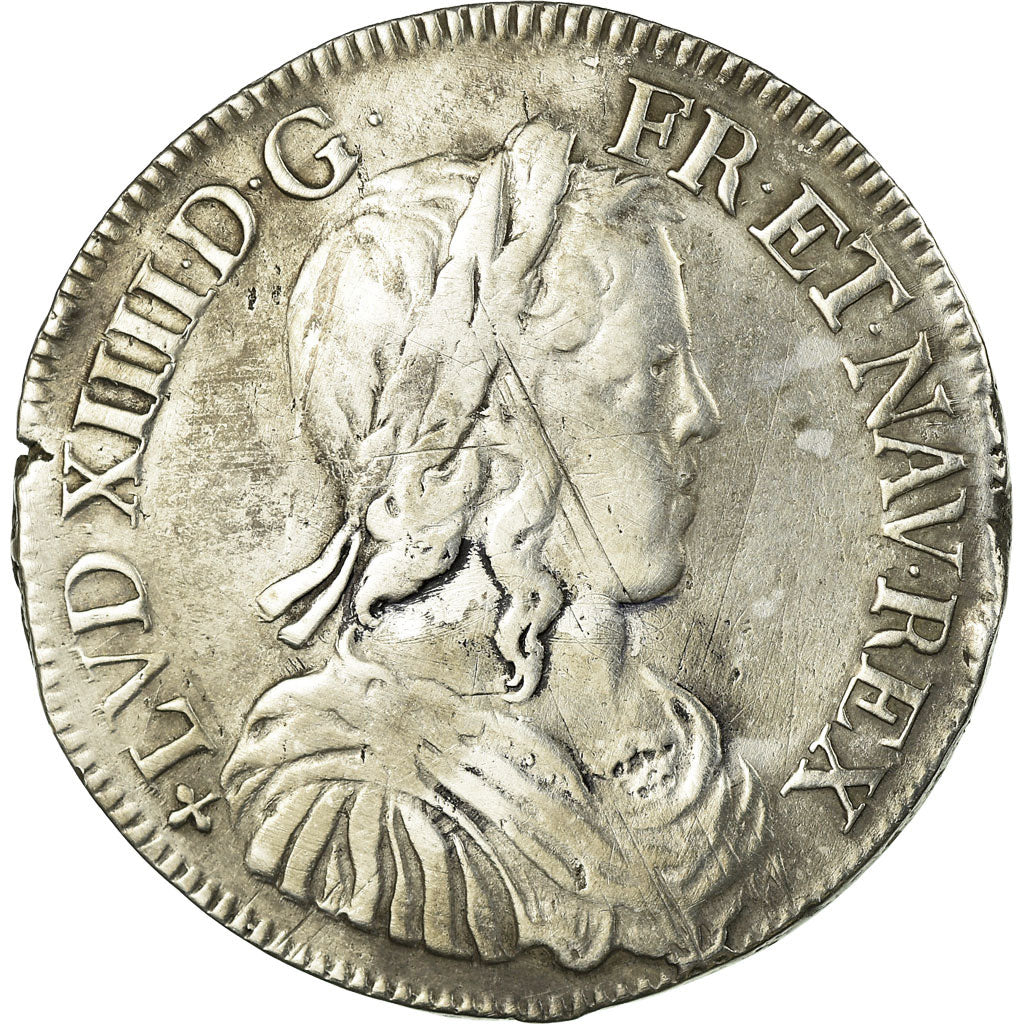 Moneta, Francja, Louis XIV, 1/2 Écu à la mèche longue, 1649, Angers