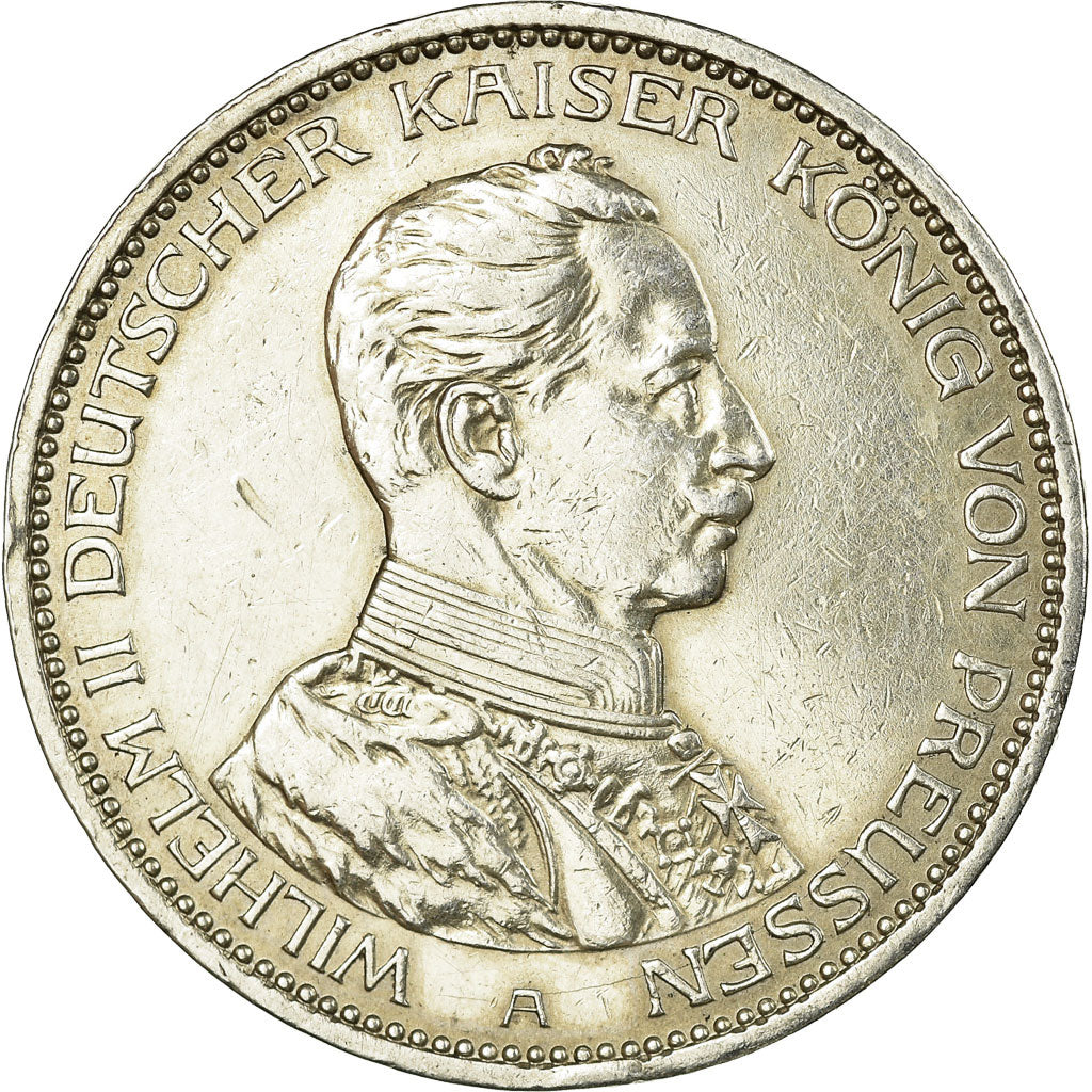 Moneda, Estados alemanes, PRUSSIA, Wilhelm II, 3 Mark, 1914, Berlin, MBC, Plata