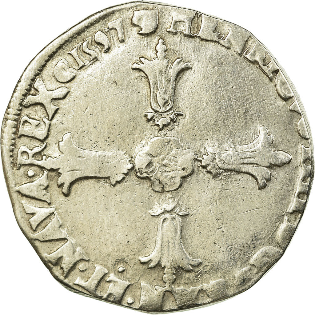 Munten, Frankrijk, Henri IV, 1/4 Ecu, 1597, Toulouse, FR+, Zilver, Sombart:4686