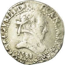 Munten, Frankrijk, Henri III, Demi Franc, 1588, Bordeaux, FR, Zilver