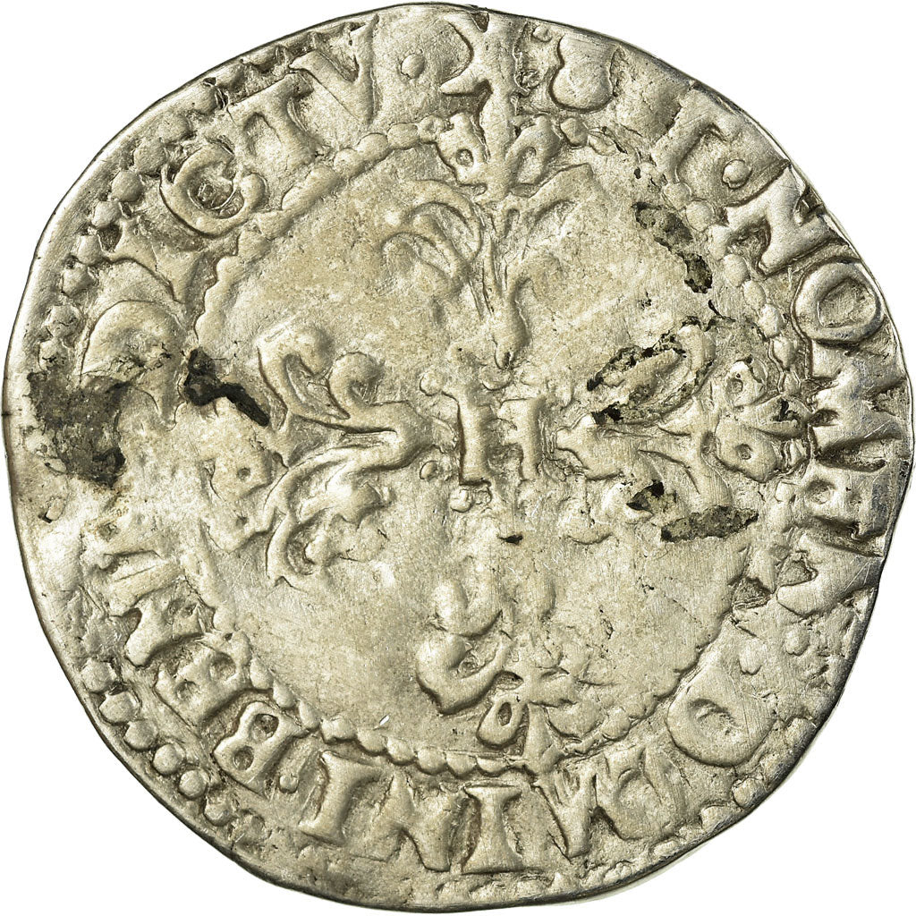 Munten, Frankrijk, Henri III, Demi Franc, 1588, Bordeaux, FR, Zilver