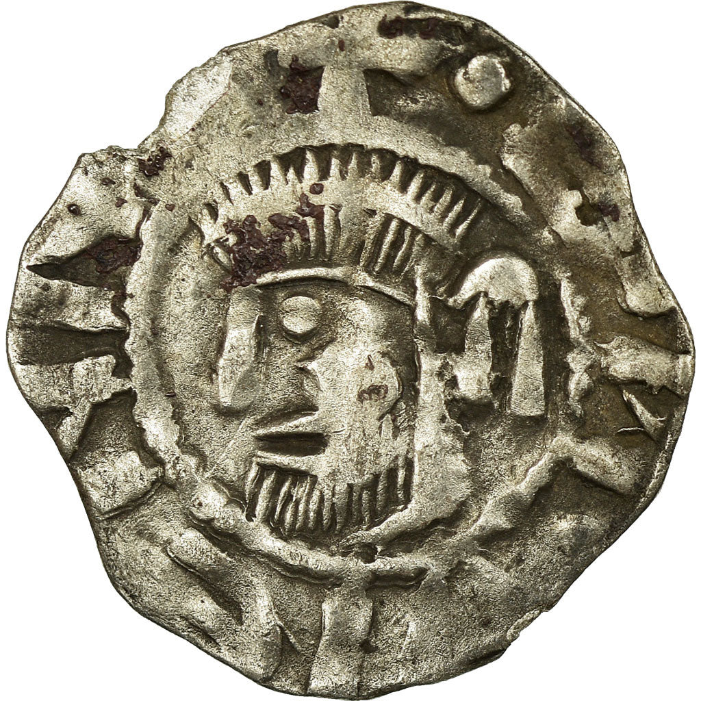 Moneta, Francia, Dauphiné, Anonymous, Denarius, Vienne, MB+, Argento