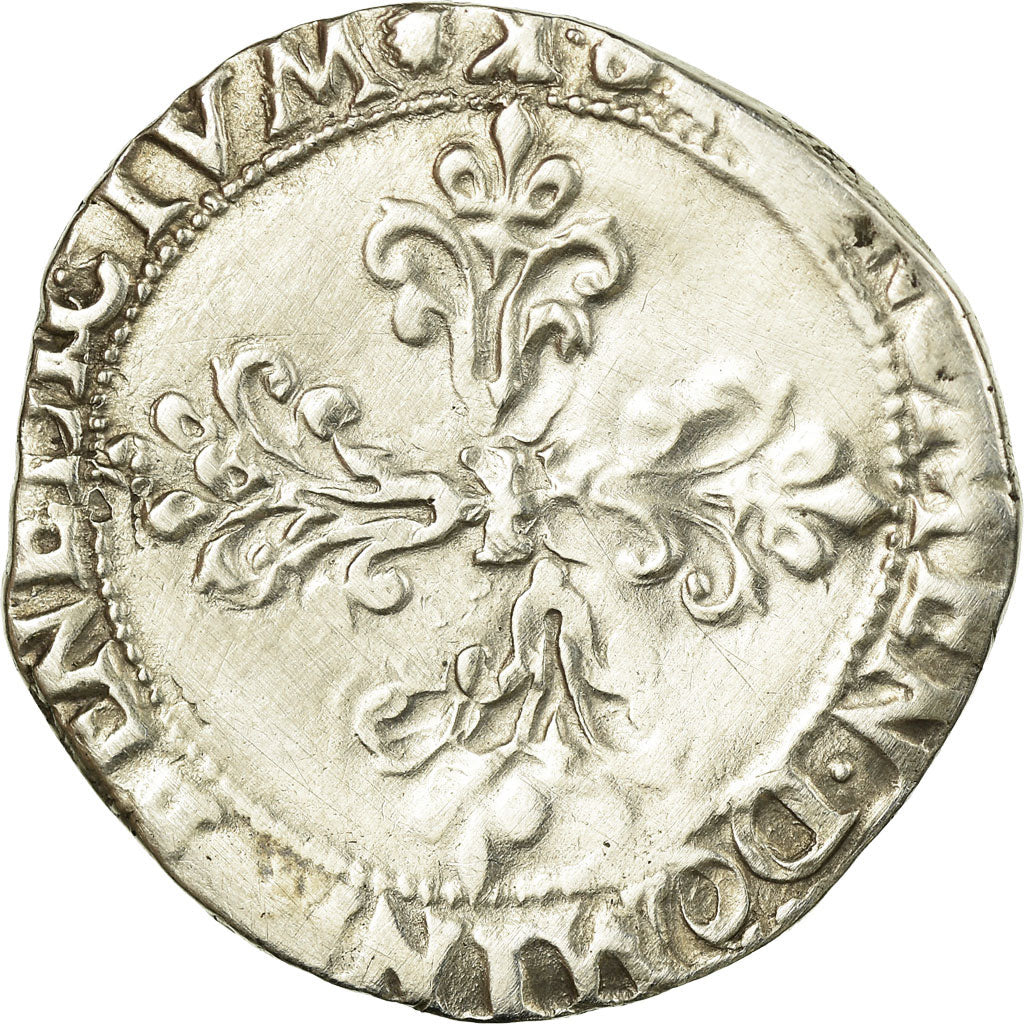 Moeda, França, Henri III, Demi Franc, Uncertain date, Bordeaux, VF(30-35)