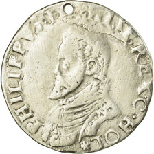 Moneta, Paesi Bassi Spagnoli, Philip II, 1/5 Ecu, Dordrecht, MB, Argento