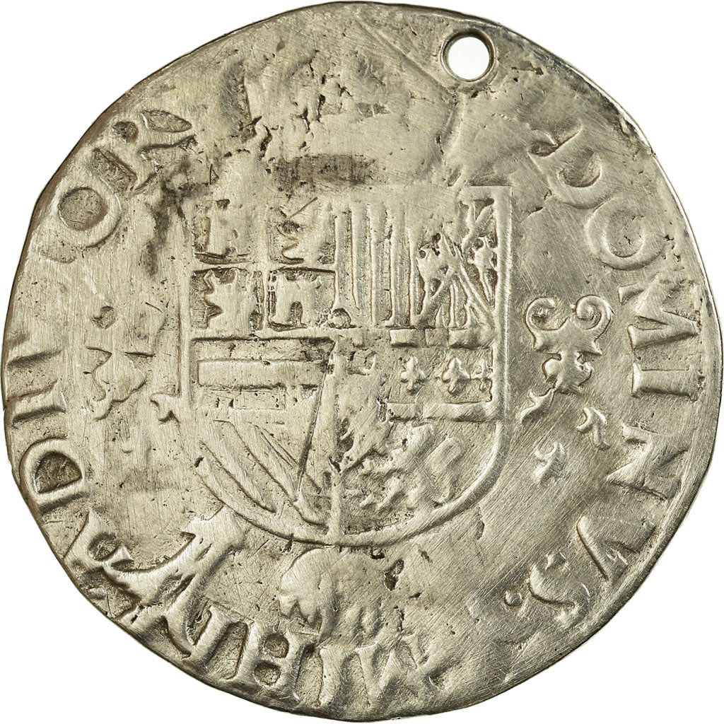 Moneta, Paesi Bassi Spagnoli, Philip II, 1/5 Ecu, Dordrecht, MB, Argento