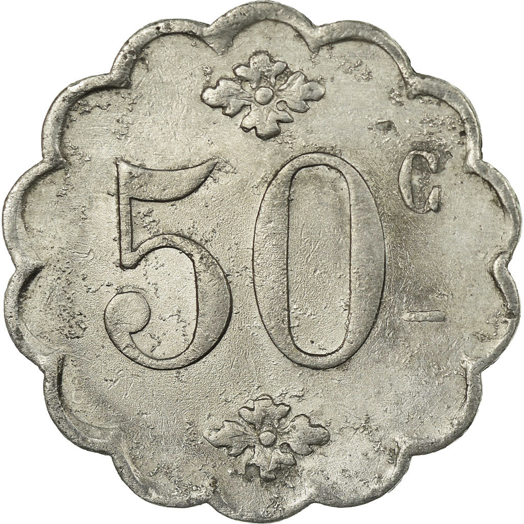 Münze, Frankreich, Maison PEUPLE, Penhoët, Saint-Nazaire, 50 Centimes, SS