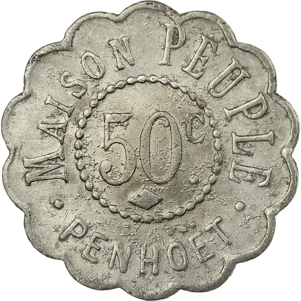 Münze, Frankreich, Maison PEUPLE, Penhoët, Saint-Nazaire, 50 Centimes, SS