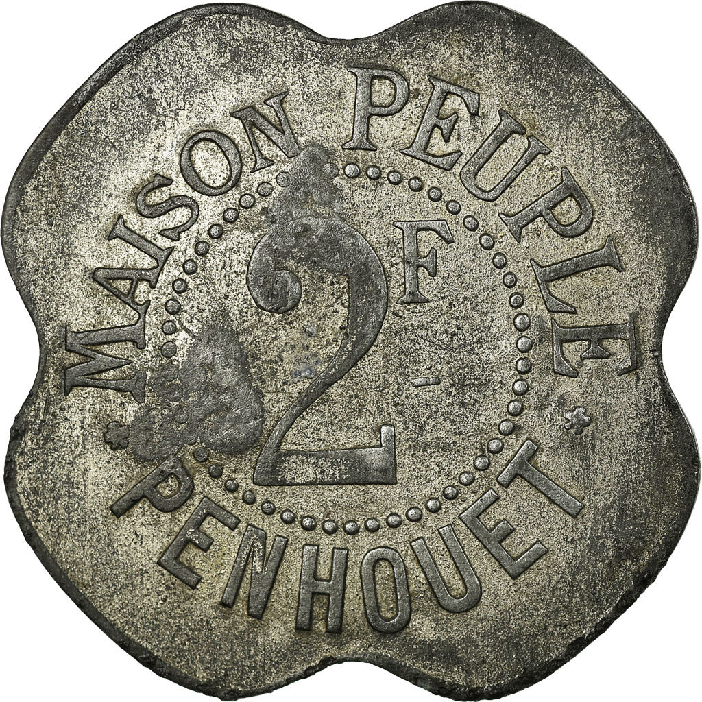 Moneta, Francia, Maison PEUPLE, Penhouet, Saint-Nazaire, 2 Francs, BB, Nickel