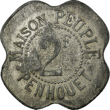 Moeda, França, Maison PEUPLE, Penhouet, Saint-Nazaire, 2 Francs, EF(40-45)