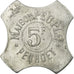 Moeda, França, Maison PEUPLE, Penhoët, Saint-Nazaire, 5 Francs, AU(50-53)