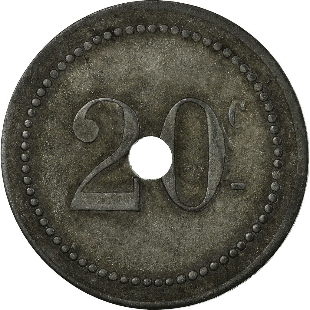 Monnaie, France, P. G (Prisonniers de Guerre), Saint-Nazaire, 20 Centimes, TTB