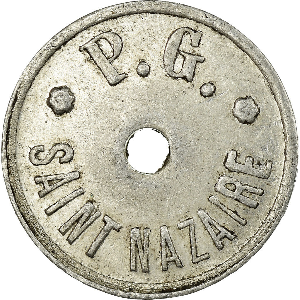 Moneta, Francia, P. G (Prisonniers de Guerre), Saint-Nazaire, 5 Centimes, BB