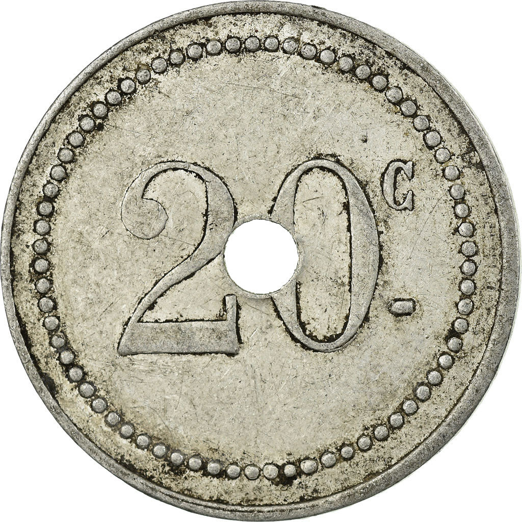 Munten, Frankrijk, P. G (Prisonniers de Guerre), Saint-Nazaire, 20 Centimes, ZF