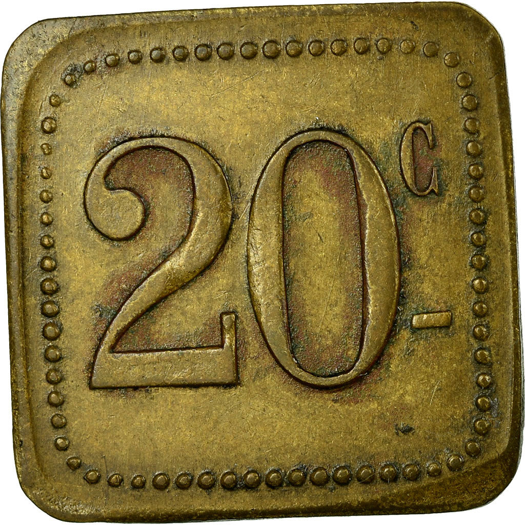 Moneta, Francja, Ligue, Saint-Nazaire, 20 Centimes, Undated, EF(40-45)