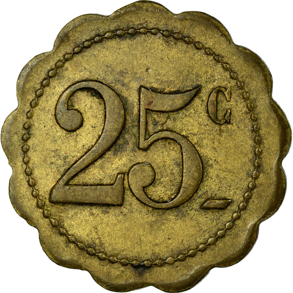 Münze, Frankreich, Ligue, Saint-Nazaire, 25 Centimes, SS, Messing, Elie:50.5