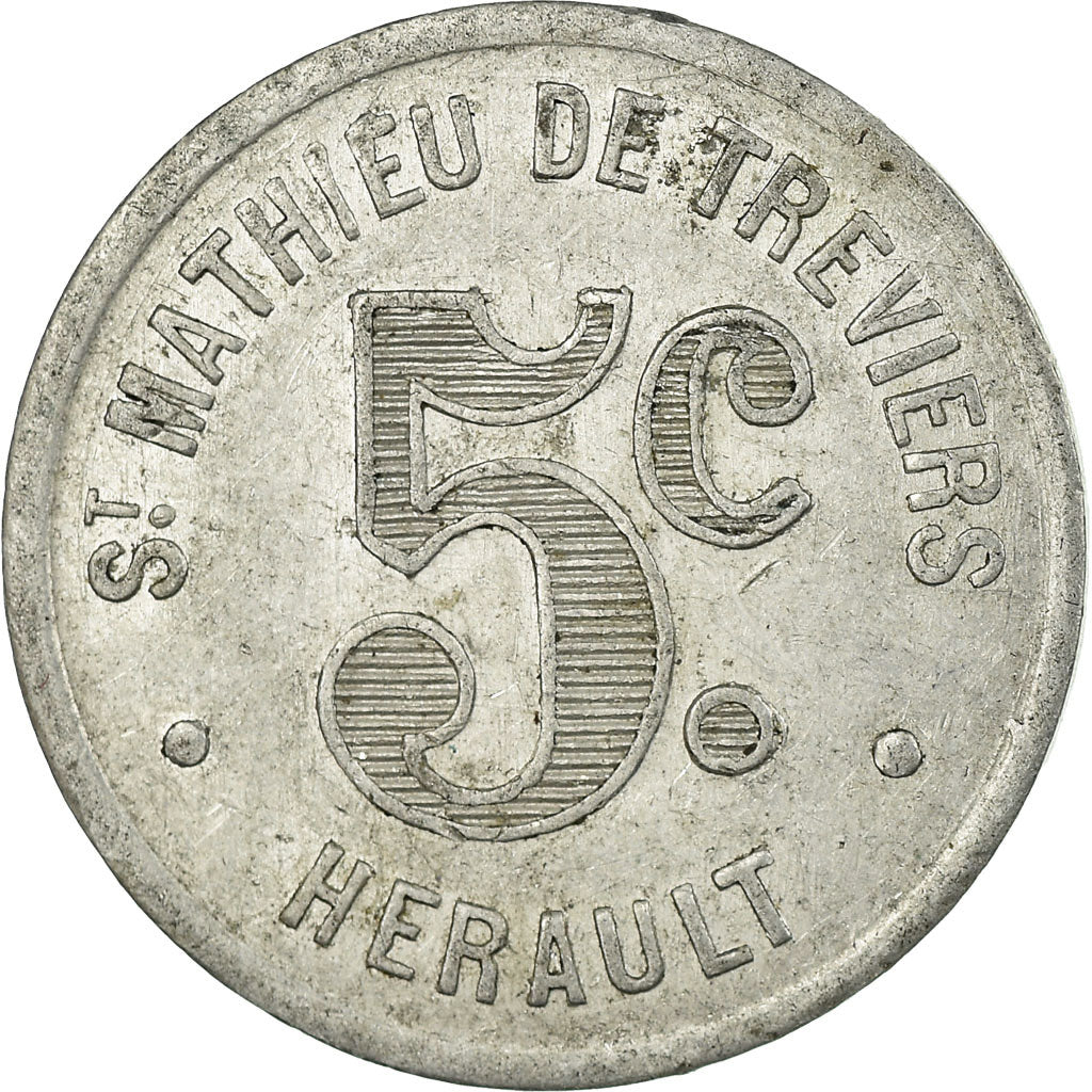 Monnaie, France, Maison RIGAIL, Saint-Mathieu-de-Tréviers, 5 Centimes, TTB+