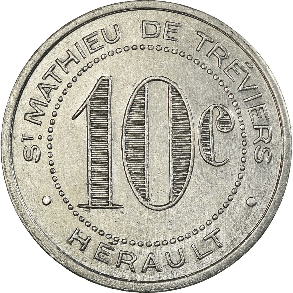 Coin, France, Maison RIGAIL, Saint-Mathieu-de-Tréviers, 10 Centimes, MS(63)