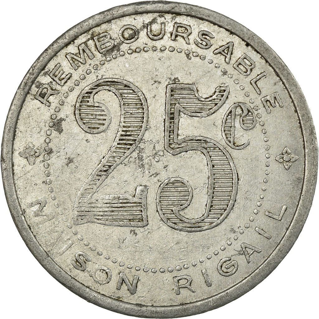 Münze, Frankreich, Maison RIGAIL, Saint-Mathieu-de-Tréviers, 25 Centimes, SS