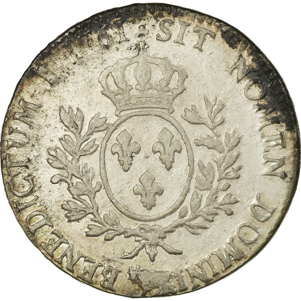 Monnaie, France, Louis XV, Écu de Béarn au bandeau, 1761, Pau, TB+, Argent