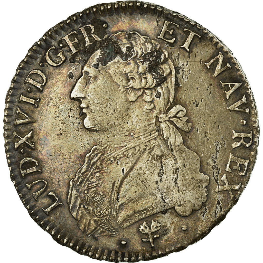 Moneda, Francia, Louis XVI, Ecu aux branches d'olivier, 1785, Bayonne, MBC