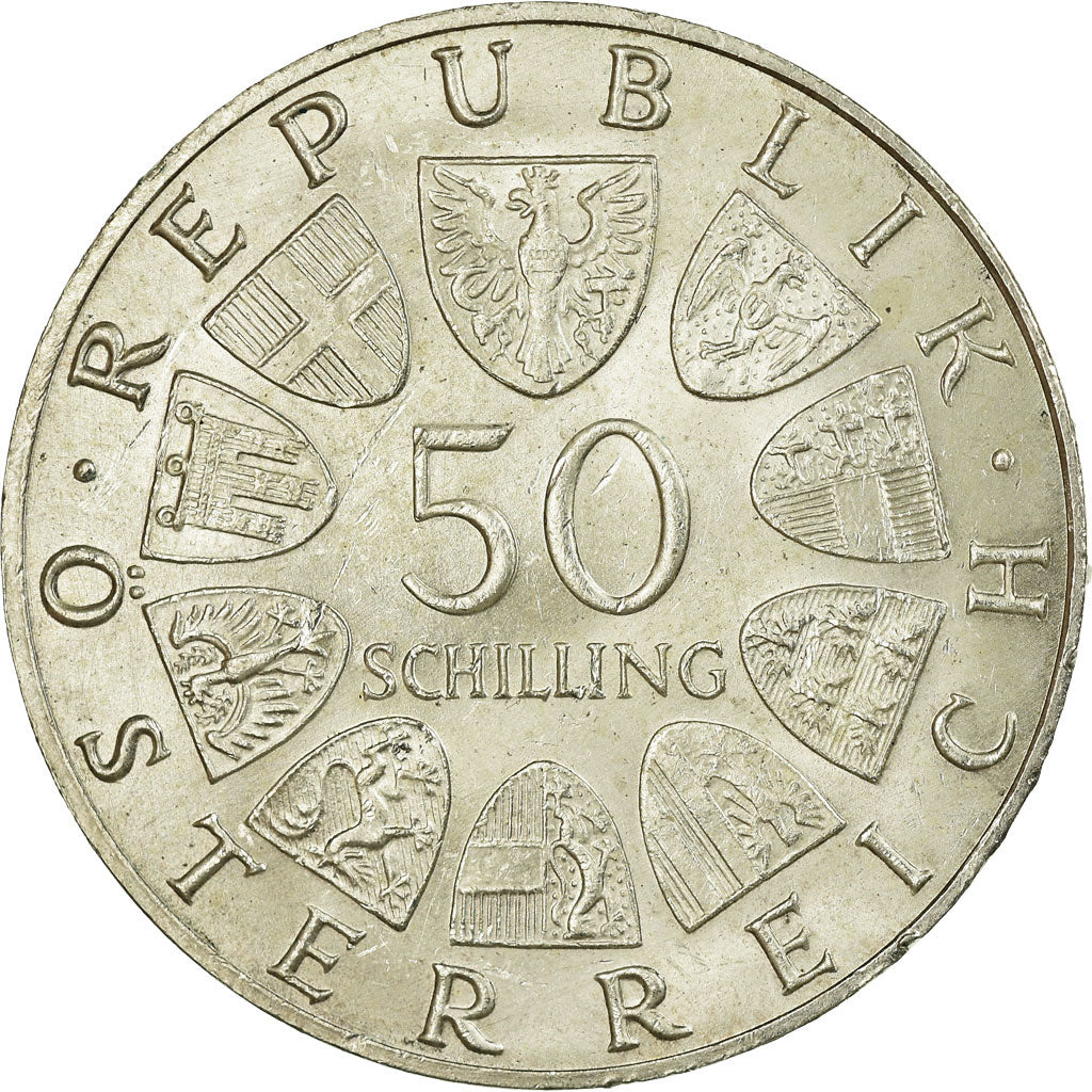 Coin, Austria, 50 Schilling, 1969, MS(60-62), Silver, KM:2906