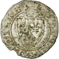 Münze, Frankreich, Charles VI, Blanc Guénar, Tournai, S+, Billon