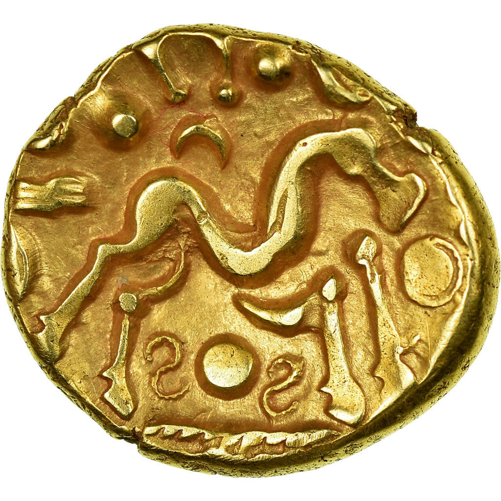 Monnaie, Ambiens, Statère uniface aux esses, TTB+, Or, Delestrée:242