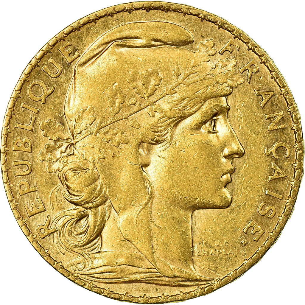 Munten, Frankrijk, Marianne, 20 Francs, 1900, Paris, ZF, Goud, KM:847