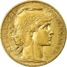 Munten, Frankrijk, Marianne, 20 Francs, 1900, Paris, ZF, Goud, KM:847