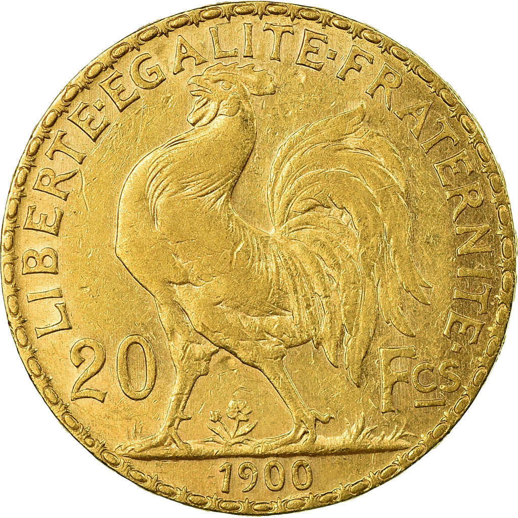 Munten, Frankrijk, Marianne, 20 Francs, 1900, Paris, ZF, Goud, KM:847