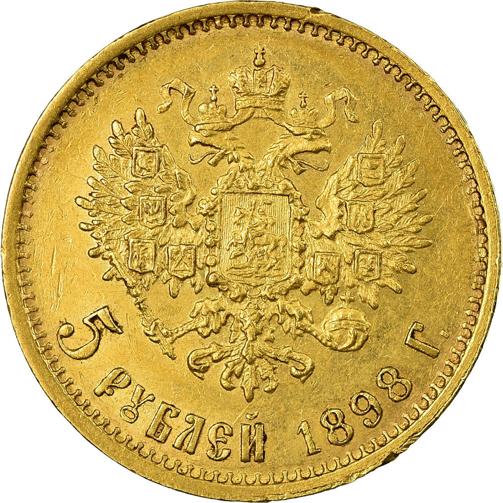 Monnaie, Russie, Nicholas II, 5 Roubles, 1898, St. Petersburg, SUP, Or, KM:62