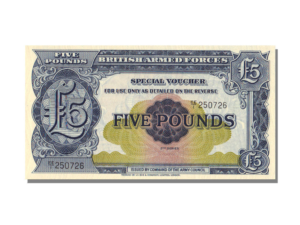 Great Britain, 5 Pounds, KM #M23, UNC(65-70), EE/1