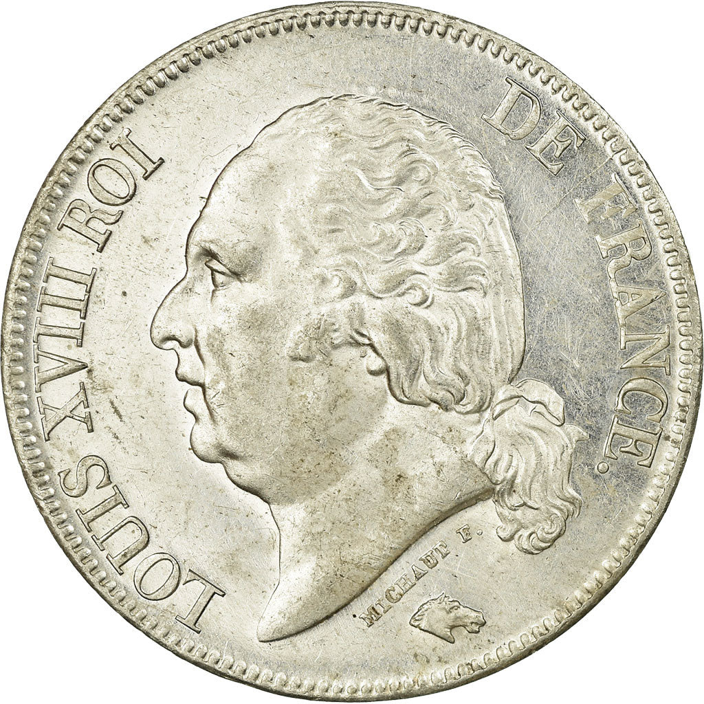 Munten, Frankrijk, Louis XVIII, 5 Francs, 1824, Lille, PR, Zilver, KM:711.13